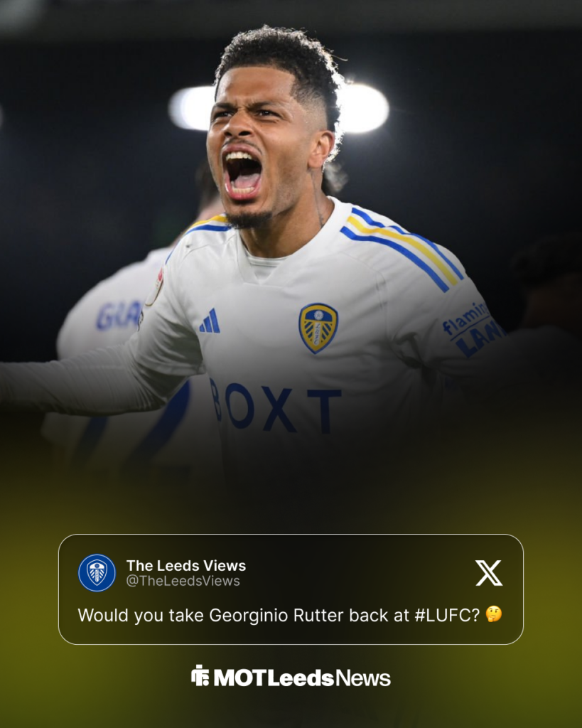 Leeds United speculation surrounding Georginio Rutter's potential return to Elland Road.