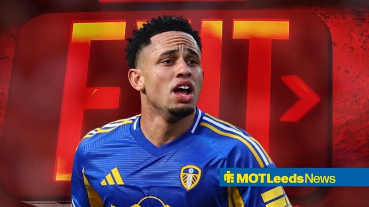 Noah Okafor of Leeds United during the West Ham United vs Leeds United FA Cup quarter final match.