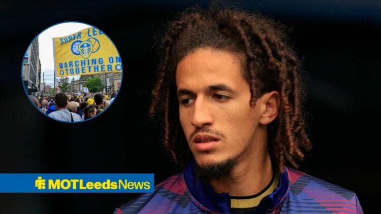Leeds United fans are filling the streets outside Elland Road while looking at Burnley star, Hannibal Mejbri.