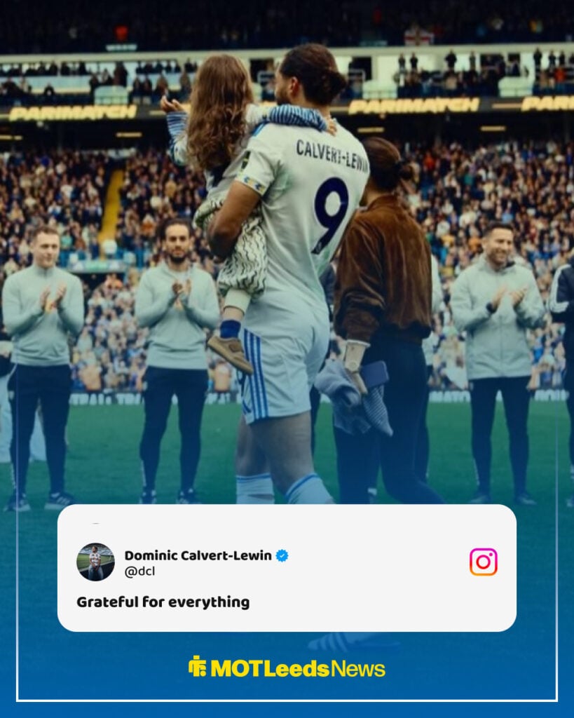 Dominic Calvert-Lewin's Instagram post after Leeds United win vs Brighton