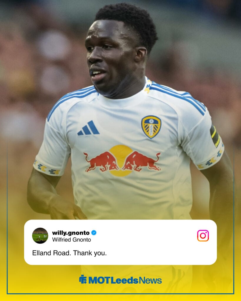 Wilfried Gnonto bids Elland Road farewell on his Instagram