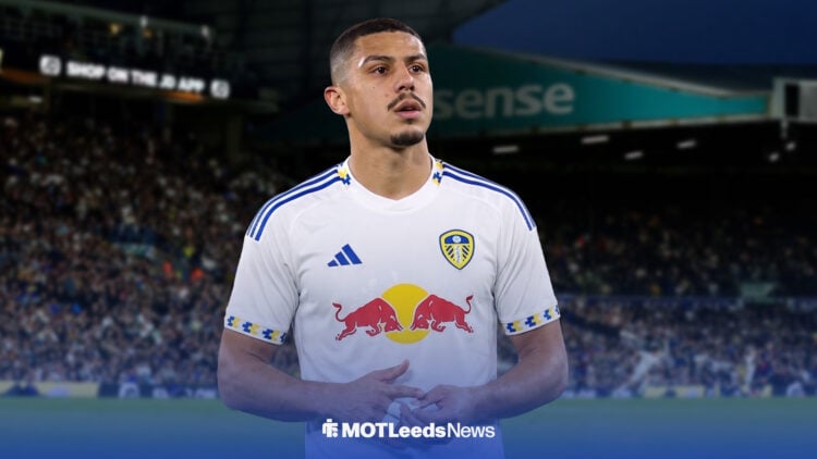 Andre Trinidade in a Leeds kit at Elland Road