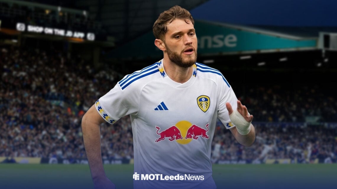Tanner Tessmann in Leeds United home kit ahead of Elland Road