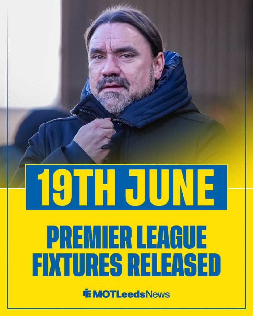 A graphic detailing the release of the Premier League 2026-27 fixtures.
