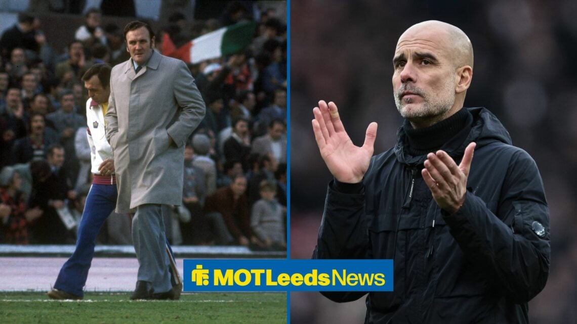 Don Revie and Pep Guardiola pictured in a side-by-side image