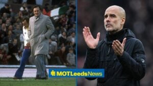 Don Revie and Pep Guardiola pictured in a side-by-side image