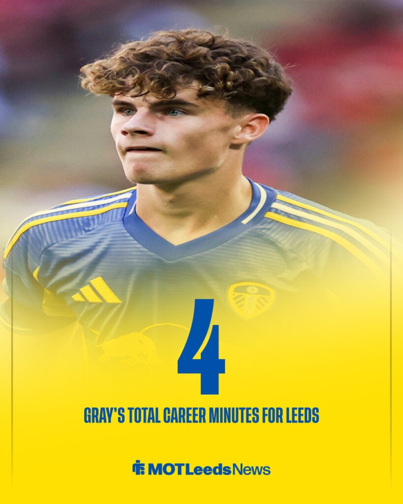 Harry Gray in action for Leeds.