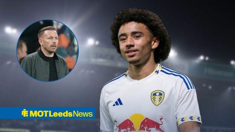 Leeds talent Jayden Lienou, Wales manager Craig Bellamy watches on vs England.