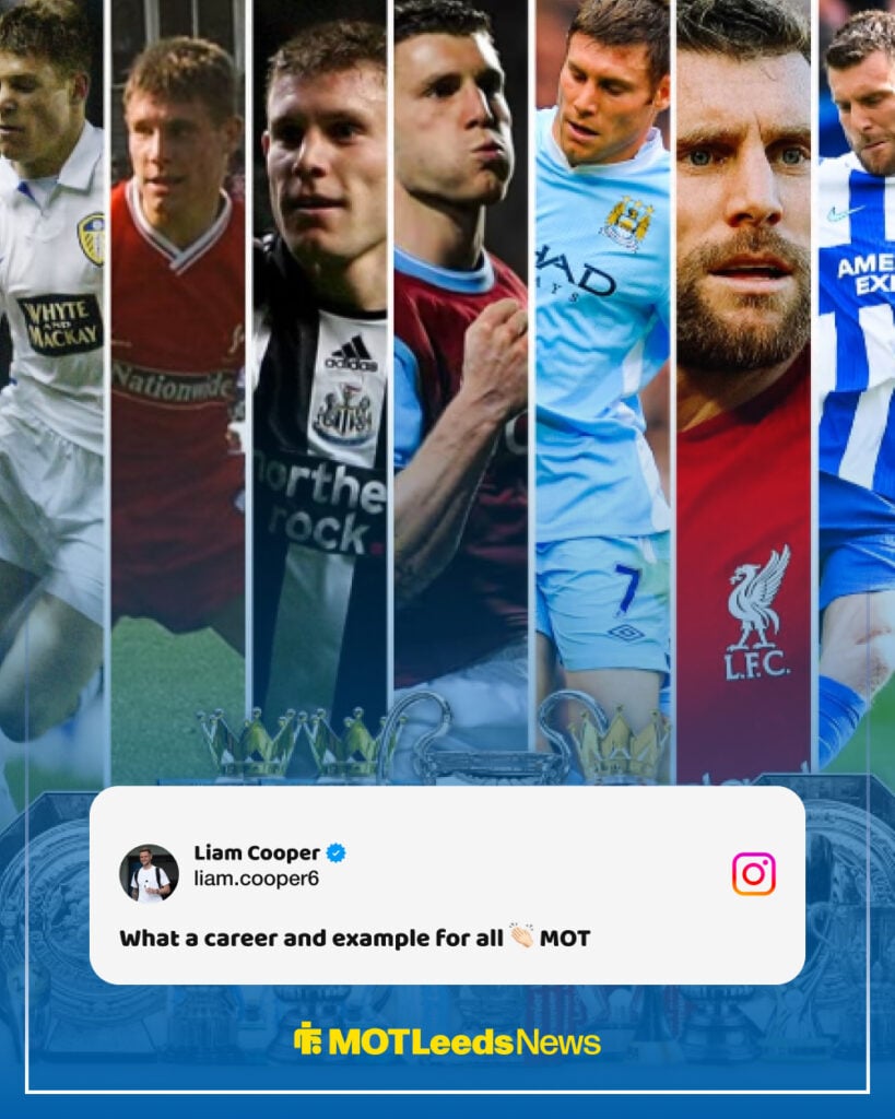 Liam Cooper message to James Milner